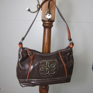 Genna Derossi vegan patent leather Brown bag Purse